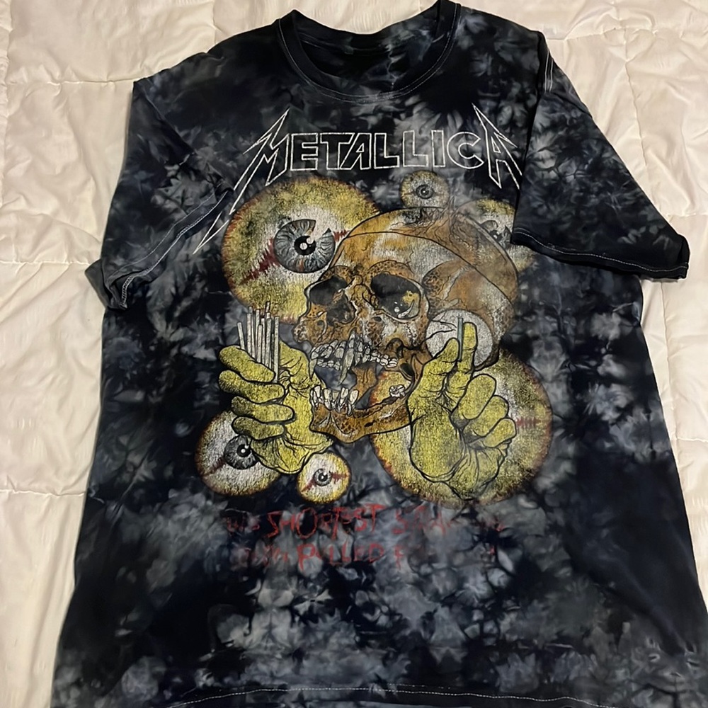 Tie dye Metallica vertigo shirt
